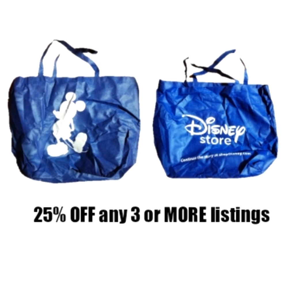 Disney Mickey Mouse Reusable Shopping Bag Graphic Print Pattern Giant Christmas